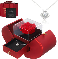 Rosa Eterna con Collar de Amor