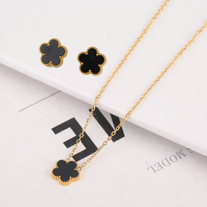 Collar y Aretes Trébol Mágico
