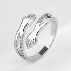 Anillo Abrazador Zirconia Amor