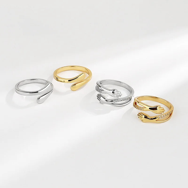 Anillo Abrazador Zirconia Amor