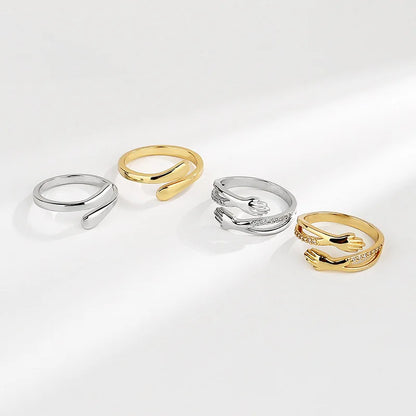 Anillo Abrazador Zirconia Amor