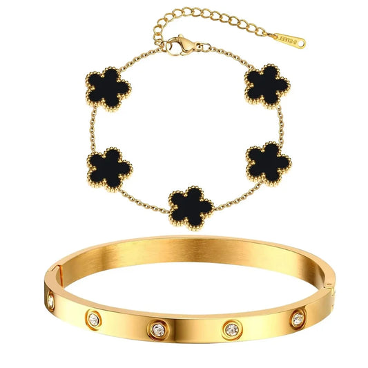 Brazaletes de Oro Brillantes
